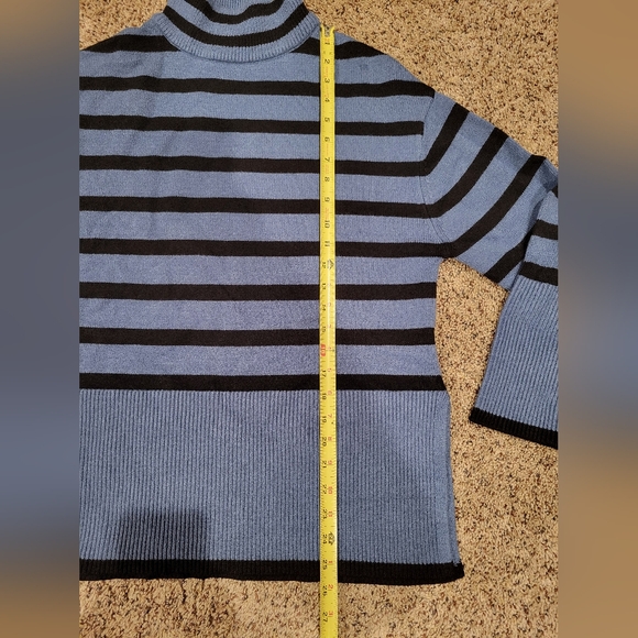 Blue & Black Mockneck Sweater - Picture 11 of 11